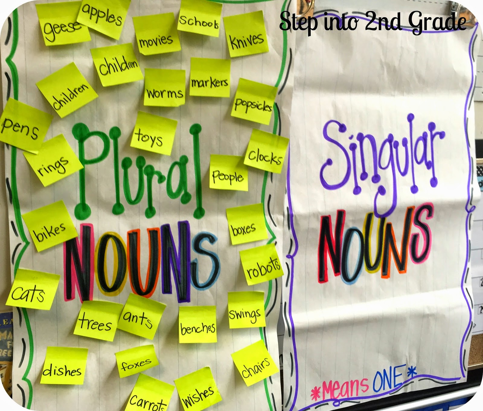 Singular and Plural Nouns Step into 2nd Grade with Mrs. Lemons